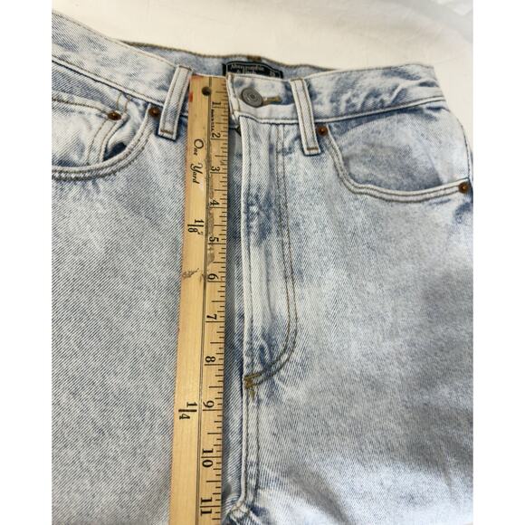 Abercrombie & Fitch Ultra High Rise Crop Wide Leg Jeans Women’s 0R/25 Frayed Hem - Picture 12 of 15
